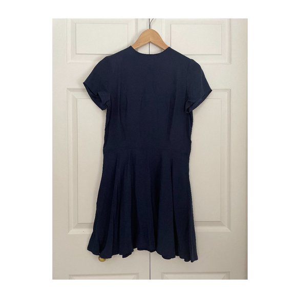 Dusen Dusen Navy Silk Swing Dress - Picture 3 of 4